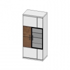 Шкаф-витрина навесной Альтерна Корано Бм.Кор-11 левый Ольха