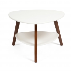 Стол журнальный Tetchair CAROLL МДФ/дерево, 777850 см, Белый ножки орех