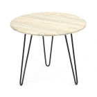 Стол журнальный Tetchair HURON МДФ/металл, 555545 см, Скания натуральная ножки черные