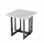 Журнальный столик Stool Group Нэйтан 6161 белый мрамор сталь Темный хром
