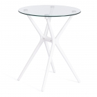 Стол Tetchair PARNAVAZ mod. 29 пластик/стекло, 60 x 60 x 70,5 см, White белый 11954
