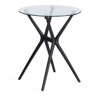 Стол Tetchair PARNAVAZ mod. 29 пластик/стекло, 60 x 60 x 70,5 см, Black черный 05