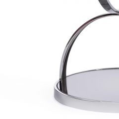 Кофейный столик Tetchair GROTTO mod. 9157 металл/дымчатое стекло, 42 х 42 х 50 см, хром