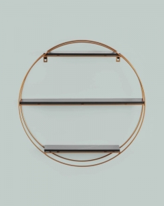 Полка Stool Group Luna золотая Черный мрамор