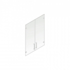 Шкаф для сувениров глухие+прозрачные двери без рамки Альтерна Пр.Ш-2+Пр.ДШ-2СБ Аттика