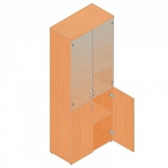 Шкаф для документов с тонированным стеклом Альтерна Р.Ш-2СТ бук Бавария