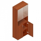 Шкаф для документов с тонированными стеклами Альтерна Р.Ш-4СТ орех Аликанте