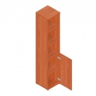 Шкаф для документов узкий с тонированными стеклами Альтерна Р.П-4СТ бук Бавария