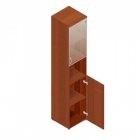 Шкаф для документов узкий с тонированными стеклами Альтерна Р.П-4СТ орех Аликанте