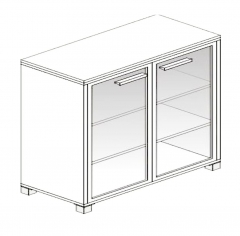 Шкаф для документов Альтерна Л.Ш-4С Орех