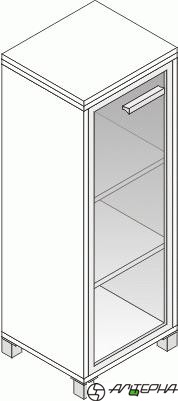 Шкаф для документов Альтерна Л.Ш-3С левый Орех