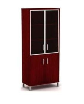 Стеллаж стекло в раме Skyland В430.4 Бургунди