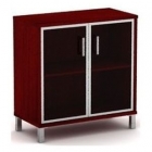 Стеллаж стекло в раме Skyland В410.4 Венге магия