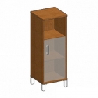 Стеллаж стекло тонированное Skyland В421.5 L Орех Даллас