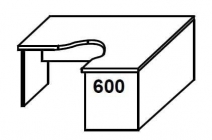 Стол письменный правый Skyland СА-3 Пр французский орех