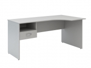 Стол письменный правый Skyland SET160-1 R c подвесной тумбой Серый