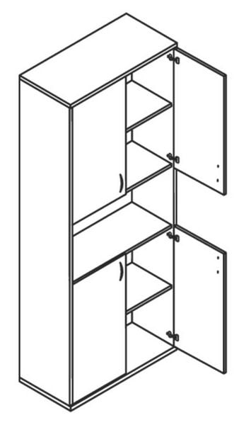 Шкаф Skyland СТ-1.5 Клен/металлик
