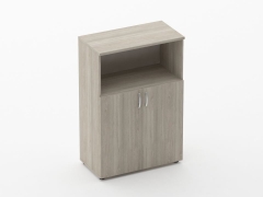 Шкаф средний полуоткрытый Персона Грата Glassy 6.12.121 Дуб сантана светлый