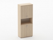 Шкаф высокий закрытый с нишей Персона Грата Glassy 6.19.111 Туя