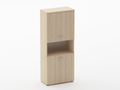 Шкаф высокий закрытый с нишей Персона Грата Glassy 6.19.111 Туя