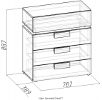 Комод Глазовская МФ 2 Hyper Палисандр/Венгеприхожая