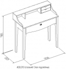 Стол туалетный Глазовская МФ ADELE 10 Дуб Сонома спальня