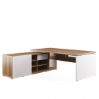 Стол рабочий на опорной креденции левый POINTEX ZIO28510831 Орех