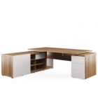 Стол рабочий на креденции и тумбе левый POINTEX ZIO28511031 Орех