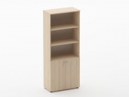 Шкаф высокий полуоткрытый Персона Грата Glassy 6.19.121 Венге