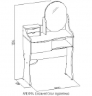 Стол туалетный Глазовская МФ АМЕЛИ 14 Венге спальня