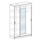 Шкаф-купе Стендмебель Басса ШКК 551 ясень шимо темный/светлый