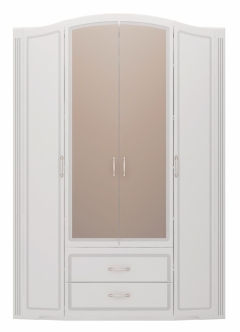 Шкаф четырехдверный Ижмебель Виктория 2 с зеркалом