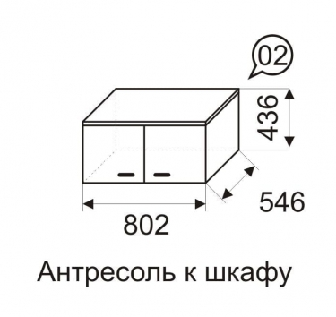 Антресоль к шкафу Ижмебель Принцесса 2