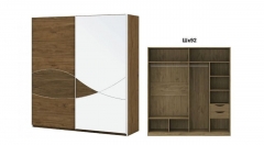 Шкаф-купе 2-х дверный с зеркалом Омскмебель Селеста Шк92 Дуб Велингтон