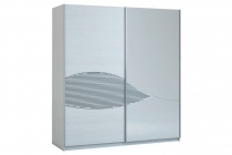 Шкаф-купе 2-х дверный с зеркалом Омскмебель Селеста Шк92 Ясень Анкор светлый