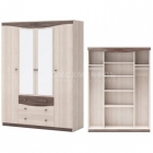 Шкаф 4-х дверный с зеркалом Омскмебель Ванесса Шк98