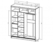 Шкаф-купе Линаура Верона 1800 Ясень шимо
