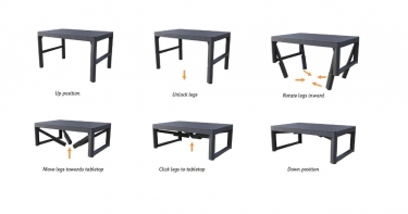 Столик KETER Lyon rattan table Капучино