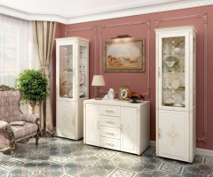 Комплект мебели для гостиной Витра Венеция 01 Сосна Астрид Ваниль