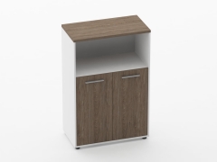 Шкаф 2 широкий закрытый с нишей Персона Грата Deka 10.12.111 Дуб Верцаска/Белый