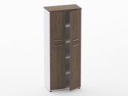 Шкаф 4 широкий закрытый, 4 двери Персона Грата Deka 10.19.141 Дуб Верцаска/Белый