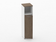 Шкаф 3 узкий закрытый с нишей Персона Грата Deka 10.16.13Л Дуб Верцаска/Белый