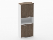 Шкаф 4 широкий закрытый с нишей Персона Грата Deka 10.19.121 Дуб Верцаска/Белый