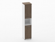 Шкаф 4 узкий закрытый, с нишей Персона Грата Deka 10.19.12Пр Дуб Верцаска/Белый