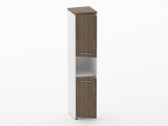 Шкаф 4 узкий закрытый, с нишей Персона Грата Deka 10.19.12Л Дуб Верцаска/Белый