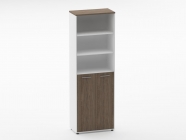 Шкаф 5 широкий верх открытый, низ закрытый Персона Грата Deka 10.23.131 Дуб Верцаска/Белый