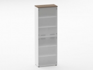 Шкаф 5 широкий закрытый, 4 стеклянные двери Персона Грата Deka 10.23.171 Дуб Верцаска/Белый