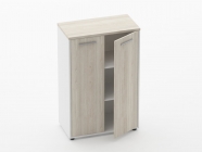 Шкаф 2 широкий закрытый Персона Грата Deka 10.12.131 Дуб Сантана светлый/Белый