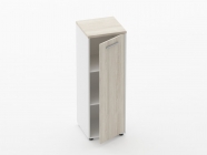 Шкаф 2 узкий закрытый Персона Грата Deka 10.12.13Пр Дуб Сантана светлый/Белый