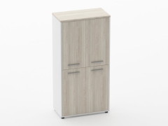 Шкаф 3 широкий закрытый, 2 двери Персона Грата Deka 10.16.141 Дуб Сантана светлый/Белый